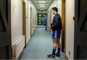 20 January 2015; Paddy O'Reilly, DIT, practices outside the dressing room ahead of the game. Bord na Mona Walsh Cup, Group 2, Round 2, Dublin v DIT, Parnell Park, Dublin. Picture credit: Barry Cregg / SPORTSFILE