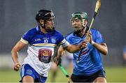 20 January 2015; Jude Sweeney, DIT, in action against Michael Carton, Dublin. Bord na Mona Walsh Cup, Group 2, Round 2, Dublin v DIT, Parnell Park, Dublin. Picture credit: Barry Cregg / SPORTSFILE