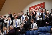 21 January 2015; OLSPK Belfast supporters during the game. All-Ireland Schools Cup U16B Boys Final, OLSPK Belfast v Presentation College Athenry. National Basketball Arena, Tallaght, Dublin. Picture credit: Matt Browne / SPORTSFILE