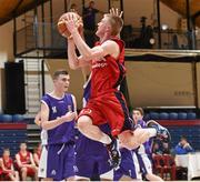 21 January 2015; Shane Mooney, Summerhill College Sligo, in action against Presentation Brothers College Cork. All-Ireland Schools Cup U16A Boys Final, Presentation Brothers College Cork v Summerhill College Sligo. National Basketball Arena, Tallaght, Dublin. Picture credit: Matt Browne / SPORTSFILE