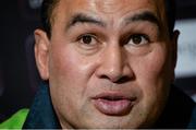 21 January 2015; Connacht head coach Pat Lam speaking during a press conference. Connacht Rugby Press Conference, The Sportsground, Galway. Picture credit: Diarmuid Greene / SPORTSFILE