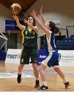 21 January 2015; Orla O'Reilly, Mercy Mounthawk, in action against Aoife Flynn, St Louis Kiltimagh. All-Ireland Schools Cup U16B Girls Final, St Louis Kiltimagh v Mercy Mounthawk. National Basketball Arena, Tallaght, Dublin. Picture credit: Matt Browne / SPORTSFILE
