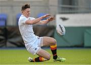 21 January 2015; Cathal Martin, Presentation College Bray, on his way to scoring his side's first try. Bank of Ireland Leinster Schools Vinnie Murray Cup Semi-Final, The King's Hospital v Presentation College Bray. Donnybrook Stadium, Donnybrook, Dublin. Picture credit: Piaras Ó Mídheach / SPORTSFILE