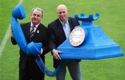 28 September 2007; GAA President Nickey Brennan, left, and Sean Bolger, Chairman of Gaelic Telecom, were in Croke Park to celebrate the raising of over two million euro for GAA clubs and schools nationwide by Gaelic Telecom and its customers. By the end of 2007, Gaelic Telecom hopes that figure will have reached in excess of 2.5 million euro! Croke Park, Dublin. Picture credit: Brian Lawless / SPORTSFILE