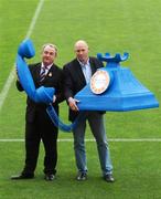 28 September 2007; GAA President Nickey Brennan, left, and Sean Bolger, Chairman of Gaeliec Telecom, were in Croke Park to celebrate the raising of over two million euro for GAA clubs and schools nationwide by Gaelic Telecom and its customers. By the end of 2007, Gaelic Telecom hopes that figure will have reached in excess of 2.5 million euro! Croke Park, Dublin. Picture credit: Brian Lawless / SPORTSFILE