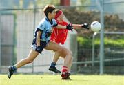 30 September 2007; Mairead Kennedy, Cork, in action against Angela Gallagher, Dublin. The Aisling McGing Cup Final, Dublin v Cork, Toomevara, Co. Tipperary. Photo by Sportsfile
