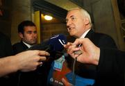 1 October 2007; An Taoiseach Bertie Ahern T.D. speaking to reporters at the launch of the GAA's Fun Do Learning Resource Pack and the Céim ar Aghaidh Resource Pack. GAA Museum, Croke Park, Dublin. Picture credit: David Maher / SPORTSFILE