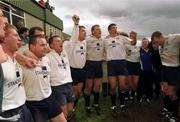 17 April 1999; Cork Constitution players celebrate after the during the AIB All-Ireland League Division 1 Semi-Final match between Cork Constitution RFC and Shannon RFC at Temple Hill in Cork. Photo by Brendan Moran/Sportsfile
