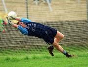 18 March 2000; Dublin goalkeeper David Byrne saves a first half penalty during the Church & General National Football League Division 1B Round 6 match between Galway and Dublin at Tuam Stadium in Galway. Photo by Damien Eagers/Sportsfile