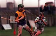 27 February 2000; Donal Berry of Wexford in action against Dave Bennett of Waterford during the Church & General National Hurling League Division 1B Round 2 match between Waterford and Wexford at Walsh Park in Waterford. Photo by Matt Browne/Sportsfile