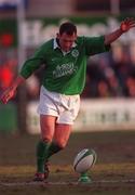 3 March 2000; Eric Elwood of Ireland during the Six Nations A Rugby Championship match between Ireland and Italy at Donnybrook Stadium in Dublin. Photo by Aoife Rice/Sportsfile