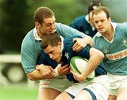 24 April 1999; Fergal Campion of St Mary's in action against Dominic Crotty of Garryowen during the AIB All-Ireland League match between Garryowen and St Mary's College at Dooradoyle in Limerick. Photo by Matt Browne/Sportsfile