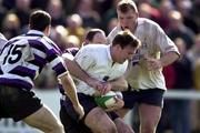 25 March 2000; John Kelly of Cork Constitution is tackled by David Coleman of Terenure during the AIB All-Ireland League Division 1 match between Cork Constitution and Terenure at Temple Hill in Cork. Photo by Brendan Moran/Sportsfile