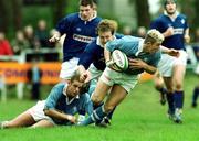 24 April 1999; Kevin O'Riordan of Garryowen in action against Denis Hickie of St Mary's College during the AIB All-Ireland League match between Garryowen and St Mary's College at Dooradoyle in Limerick. Photo by Brendan Moran/Sportsfile
