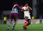 20 November 1999; Spencer Bromley of Ulster in action against James McLaren of Bourgoin during the Heineken Cup Pool 3 Round 1 match between Bourgoin and Ulster at Stade Pierre Rajon in Bourgoin, France. Photo by Matt Browne/Sportsfile