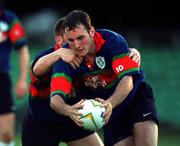 26 May 1999; Girvan Dempsey is tackled by Jonathan Bell during Ireland Rugby squad training at Cranbrook School in Rose Bay, Sydney, Australia. Photo by Matt Browne/Sportsfile