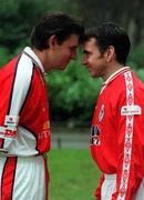 14 March 2000; Martin Russell of St Patrick's Athletic, left, and Pat Fenlon of Shelbourne at a Eircom League Premier Division Media Event. Photo by David Maher/Sportsfile