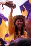 1 September 1996; A Wexford supporter at the Guinness All-Ireland Senior Hurling Championship Final match between Wexford and Limerick at Croke Park in Dublin. Photo by David Maher/Sportsfile