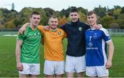 21 October 2017; Laois representatives, from left, Ben Conroy, Enda Rowland, Arron Dunphy and Ross King after the Shinty International match between Ireland and Scotland at Bught Park in Inverness, Scotland. Photo by Piaras Ó Mídheach/Sportsfile