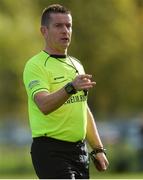 21 October 2017; Referee John Keane during the U21 Shinty International match between Ireland and Scotland at Bught Park in Inverness, Scotland. Photo by Piaras Ó Mídheach/Sportsfile