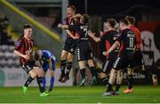 1 November 2017; Bohemians players celebrate after the SSE Airtricity National Under 19 League Final match between Bohemians and St Patrick's Athletic at Dalymount Park in Dublin. Photo by Piaras Ó Mídheach/Sportsfile