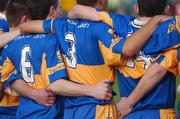 30 September 2007; The Dromard players during the playing of the national anthem. Longford Senior Football Championship Final, Dromard v Colmcille, Pearse Park, Longford. Picture credit; David Maher / SPORTSFILE