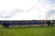 30 September 2007; The Dromard squad during the playing of the national anthem. Longford Senior Football Championship Final, Dromard v Colmcille, Pearse Park, Longford. Picture credit; David Maher / SPORTSFILE
