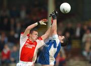 30 September 2007; Alan Plunkett, Ballintubber, in action against Damien Gallagher, Kiltimagh. TF Royal Hotel and Theatre Mayo Intermediate Football Championship Final, Ballintubber v Kiltimagh, McHale Park, Castlebar, Co. Mayo. Picture credit; Pat Murphy / SPORTSFILE *** Local Caption ***