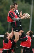 2 October 2007; Ulster's Justin Harrison and Ryan Caldwell in action during a training session. Ulster Rugby Squad Training Session, Newforge Country Club, Belfast, Co. Antrim. Picture credit; Oliver McVeigh / SPORTSFILE