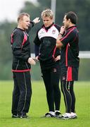 2 October 2007; Ulster head coach Mark McCall gives instructions to Niall O'Connor and Mark Bartholomeusz during a training session. Ulster Rugby Squad Training Session, Newforge Country Club, Belfast, Co. Antrim. Picture credit; Oliver McVeigh / SPORTSFILE