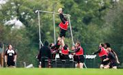 2 October 2007; Ulster Forwards during a line-out training session. Ulster Rugby Squad Training Session, Newforge Country Club, Belfast, Co. Antrim. Picture credit; Oliver McVeigh / SPORTSFILE