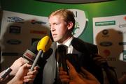 2 October 2007; Republic of Ireland manager Stephen Staunton announcing his squad for the upcoming European Championship Qualifier matches against Germany and Cyprus. Republic of Ireland Squad Announcement, Clarion Hotel, Dublin Airport. Picture credit; David Maher / SPORTSFILE