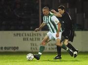 2 October 2007; Paul Caffrey, Bray Wanderers, in action against Paul Shields, Shamrock Rovers. eircom League of Ireland Premier Division, Bray Wanderers v Shamrock Rovers, Carlisle grounds, Bray, Co. Wicklow. Picture credit; Paul Mohan / SPORTSFILE *** Local Caption ***