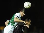 2 October 2007; Clive Delaney, Bray Wanderers, in action against Andy Myler, Shamrock Rovers. eircom League of Ireland Premier Division, Bray Wanderers v Shamrock Rovers, Carlisle grounds, Bray, Co. Wicklow. Picture credit; Paul Mohan / SPORTSFILE *** Local Caption ***