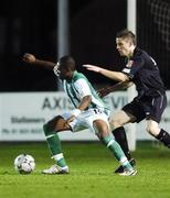 2 October 2007; Emeka Omwubiko, Bray Wanderers, in action against Ger O'Brien, Shamrock Rovers. eircom League of Ireland Premier Division, Bray Wanderers v Shamrock Rovers, Carlisle grounds, Bray, Co. Wicklow. Picture credit; Paul Mohan / SPORTSFILE *** Local Caption ***