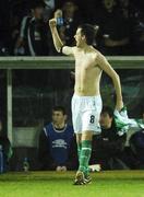 2 October 2007; Bray Wanderers' Alan Cawley celebrates after scoring his side's first goal. eircom League of Ireland Premier Division, Bray Wanderers v Shamrock Rovers, Carlisle grounds, Bray, Co. Wicklow. Picture credit; Paul Mohan / SPORTSFILE
