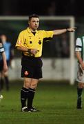 2 October 2007; Referee Damien Hancock during the game. eircom League of Ireland Premier Division, Bray Wanderers v Shamrock Rovers, Carlisle grounds, Bray, Co. Wicklow. Picture credit; Stephen McCarthy / SPORTSFILE *** Local Caption ***