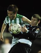 2 October 2007; Ger Rowe, Shamrock Rovers, in action against Gary Cronin, Bray Wanderers. eircom League of Ireland Premier Division, Bray Wanderers v Shamrock Rovers, Carlisle grounds, Bray, Co. Wicklow. Picture credit; Paul Mohan / SPORTSFILE *** Local Caption ***