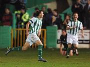 2 October 2007; Bray Wanderers' James O'Shea celebrates after scoring his side's third goal. eircom League of Ireland Premier Division, Bray Wanderers v Shamrock Rovers, Carlisle grounds, Bray, Co. Wicklow. Picture credit; Stephen McCarthy / SPORTSFILE *** Local Caption ***