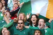 30 September 2007; Ireland fans during the match. 2007 Rugby World Cup, Pool D, Ireland v Argentina, Parc des Princes, Paris, France. Picture credit; Brian Lawless / SPORTSFILE
