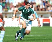 30 September 2007; Ireland's David Wallace in action against Argentina. 2007 Rugby World Cup, Pool D, Ireland v Argentina, Parc des Princes, Paris, France. Picture credit; Brian Lawless / SPORTSFILE