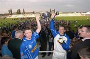 7 October 2007; Tullamore captain Cathal Daly, left, lifts the cup with goal-keeper Ken Furlong. Offaly Senior Football Championship Final, Shamrocks v Tullamore, O'Connor Park, Tullamore, Co Offaly. Picture credit; Matt Browne / SPORTSFILE