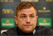 22 January 2015; Leinster's Jamie Heaslip during a press conference. Leinster Rugby Press Conference, Leinster Rugby HQ, UCD, Belfield, Dublin. Picture credit: Stephen McCarthy / SPORTSFILE