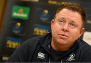 22 January 2015; Leinster head coach Matt O'Connor during a press conference. Leinster Rugby Press Conference, Leinster Rugby HQ, UCD, Belfield, Dublin. Picture credit: Stephen McCarthy / SPORTSFILE
