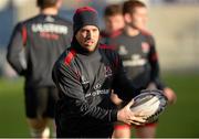 2 January 2015; Ulster's Ian Humphreys during their captain's run ahead of their side's Guinness PRO12, round 12, match against Leinster on Saturday. Kingspan Stadium, Ravenhill Park, Belfast, Co. Antrim. Picture credit: Oliver McVeigh / SPORTSFILE