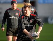 2 January 2015; Ulster's Andrew Warwick during their captain's run ahead of their side's Guinness PRO12, round 12, match against Leinster on Saturday. Kingspan Stadium, Ravenhill Park, Belfast, Co. Antrim. Picture credit: Oliver McVeigh / SPORTSFILE