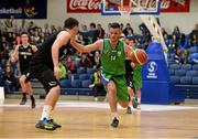 19 January 2015; Ciaran Maher, Ard Scoil Rathangan, in action against Andrew McGeever, St Eunan's College. All-Ireland Schools Cup U19A Boys Final, St Eunan's College v Ard Scoil Rathangan. National Basketball Arena, Tallaght, Dublin. Picture credit: Barry Cregg / SPORTSFILE