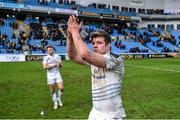 24 January 2015; Leinster's Jordi Murphy applauds his side's supporters after the game. European Rugby Champions Cup 2014/15, Pool 2, Round 6, Wasps v Leinster. Ricoh Arena, Coventry, England. Picture credit: Stephen McCarthy / SPORTSFILE