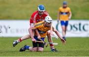 24 January 2015; Conor Cleary, Clare, in action against Dayne Lee, Cork. Waterford Crystal Cup, Semi-Final, Cork v Clare, Mallow, Co. Cork. Picture credit: Diarmuid Greene / SPORTSFILE
