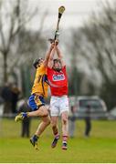 24 January 2015; Darren McCarthy, Cork, in action against Domhnall O'Donovan, Clare. Waterford Crystal Cup, Semi-Final, Cork v Clare, Mallow, Co. Cork. Picture credit: Diarmuid Greene / SPORTSFILE